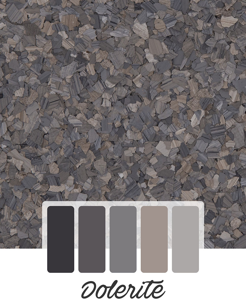 Dolerite epoxy flake blend