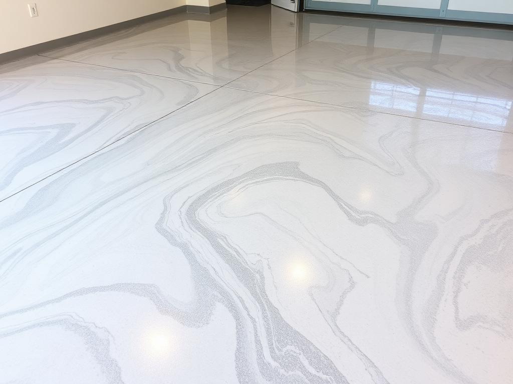 Metallic epoxy flooring installation